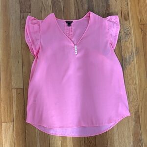 Pink Flutter Sleeve Top